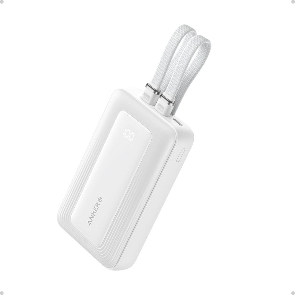 imageAnker Zolo Power Bank 30W 10000mAh Portable Fast External Battery with USBC and Lightning Cables MFi Certified 2 Ports Battery for iPhone Series 161514 MacBook Galaxy and Morewhite