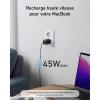 Anker 523 USB C Charger 47W (Nano 3), Samsung Fast Charge GaN Compact 2 Port Charger for iPhone 16/16 Plus/ 16 Pro Max/15/14/13, Galaxy, Pixel 4/3, iPad/iPad Mini (Cable Not Included), White(Black)