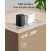Anker 523 USB C Charger 47W (Nano 3), Samsung Fast Charge GaN Compact 2 Port Charger for iPhone 16/16 Plus/ 16 Pro Max/15/14/13, Galaxy, Pixel 4/3, iPad/iPad Mini (Cable Not Included), White(Black)