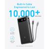 Anker External Battery 20000mAh with Built-in USB-C Cable, 87W Max Fast Charging Battery, 2 USB-C and 1A for MacBook, iPhone 16 Pro Max/15/14, Samsung, Switch, and More(Black)