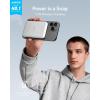 Anker MagGo 621 Wireless Magnetic External Battery 5000 mAh, Fast Charging, Foldable and with USB-C for iPhone Series 16 pro/15/14/13/12 and Others (Black)(white)