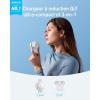 Anker MagGo Induction Charger iPhone 3 in 1 Wireless Charging Station Compatible with MagSafe, Qi2 Certified 15W, Foldable Travel Charger, iPhone 17/16/15, AirPods, Apple Watch (USB-C Charger Included(white)