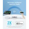 Anker MagGo Induction Charger iPhone 3 in 1 Wireless Charging Station Compatible with MagSafe, Qi2 Certified 15W, Foldable Travel Charger, iPhone 17/16/15, AirPods, Apple Watch (USB-C Charger Included(white)