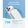Anker MagGo Powerbank, 10000mAh Ultra Thin Magnetic Battery, Qi2 Certified, Portable, MagSafe Ultra Fast 15W Charger, Ergonomic Design, Only for iPhone 17/16/15/14(white)