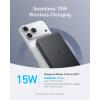 Anker MagGo Powerbank, 10000mAh Ultra Thin Magnetic Battery, Qi2 Certified, Portable, MagSafe Ultra Fast 15W Charger, Ergonomic Design, Only for iPhone 17/16/15/14(Black)