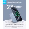 Anker MagGo Qi2 Magnetic External Battery 10000mAh 15W Compatible with Magsafe iPhone 17 16 15 14 Air Plus Pro Max USB C Fast Charge Portable Charger (USB-C Cable Included)(Blue)