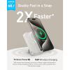 Anker MagGo Qi2 Magnetic External Battery 10000mAh 15W Compatible with Magsafe iPhone 17 16 15 14 Air Plus Pro Max USB C Fast Charge Portable Charger (USB-C Cable Included)(white)