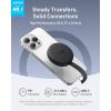 Anker MagGo USB-C Adapter, Portable Magnetic SD & TF Card Reader with Built-in Cable, 312MB/s Max Data Transfer, 10GB/s Upstream Data, Compatible with USB-C Devices, Photo, Video(Black Stone)