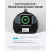 Anker MagGo iPhone 3 in 1 Induction Charger MagSafe 15W (Stand), Qi2 Certified Wireless Charger Compatible MagSafe, for iPhone 17/16/15/14, Apple Watch, AirPods Pro, and More (Adapter Included)(Noir)