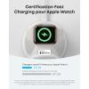 Anker MagGo iPhone 3 in 1 Induction Charger MagSafe 15W (Stand), Qi2 Certified Wireless Charger Compatible MagSafe, for iPhone 17/16/15/14, Apple Watch, AirPods Pro, and More (Adapter Included)(blanc)