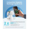 Anker MagGo iPhone 3 in 1 Induction Charger MagSafe 15W (Stand), Qi2 Certified Wireless Charger Compatible MagSafe, for iPhone 17/16/15/14, Apple Watch, AirPods Pro, and More (Adapter Included)(blanc)