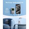Anker Magnetic External Battery 10000mAh PD 35W with Built-in USB-C Cable, Power Bank Fast Charging, for Apple Watch, iPhone 17 Pro Max/17/15/14/13, Samsung, iPad, AirPods and Others (Black)(white)