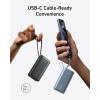 Anker Nano External Battery 10000mAh with Built-in USB-C Cable, Max Power PD 30W with 1 USB-C & A Port, Compatible with iPhone 17 Pro Max16//15/14/13, MacBook, Galaxy, iPad, AirPods(Green)