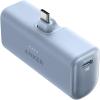 Anker Nano External Battery 5000mAh 22.5W, Built-in Foldable USB-C Connector, Compatible with iPhone 17 Pro Max/16/15, Samsung S22/23, Note20/10, Huawei, iPad Pro/Air, AirPods and More Encore (Black)(Blue)