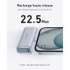 Anker Nano External Battery 5000mAh 22.5W, Built-in Foldable USB-C Connector, Compatible with iPhone 17 Pro Max/16/15, Samsung S22/23, Note20/10, Huawei, iPad Pro/Air, AirPods and More Encore (Black)(Blue)