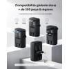 Anker Nano Universal Plug Adapter, 5 Ports Travel Adapter with 1 AC Socket, 2 USB A Ports and 2 USB C Ports, Intelligent Temperature Control, Use in Over 200 Countries(Black)