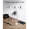 Anker Nano Universal Plug Adapter, 5 Ports Travel Adapter with 1 AC Socket, 2 USB A Ports and 2 USB C Ports, Intelligent Temperature Control, Use in Over 200 Countries(white)