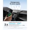 Anker Nano Wireless Car Cigarette Lighter Charger, Magnetic and 360° Adjustable, Detachable Alloy Stand, Quick Charge 15W Qi2 Certified for iPhone 17/16/15/14/13 (Adapter Included)