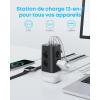 Anker Power Strip with Switch, 12-in-1 Charging Tower (13A, 2990W), 20W USB-C Fast Charging, 8 AC Outlets, 4 USB Ports, 2m Extension Cable, for Office, Home, Gaming(blanc)