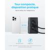Anker Power Strip with Switch, 12-in-1 Charging Tower (13A, 2990W), 20W USB-C Fast Charging, 8 AC Outlets, 4 USB Ports, 2m Extension Cable, for Office, Home, Gaming(blanc)