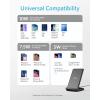 Anker PowerWave Stand 10W Induction Charger, Qi Certified Fast Wireless Charger for Samsung Galaxy S9, Compatible Standard 5W iPhone 17/16 Pro Plus, Mate 20(Wall Charger Not Included)(Black)
