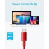 Anker USB C Cable, 2 Pack USB-A to USB-C Charging Cable, 331 USB C to USB 2.0 Dual Braided Nylon Type C Charging Cable for iPhone 17/17 Plus/Pro/17 ProMax Samsung Galaxy S10+, LG V30(6ft, Red)(Red)