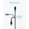 Anker USB C Cable, 60W 2 Pack USB C to USB C 2.0 Cable, Nylon Cable for iPhone 16/16 Pro/16 Plus/15/16 ProMax, iPad Air/Mini/Pro/ 2024, MacBook Pro 2024, Samsung Galaxy S23, Switch (1m, Red)(Black)