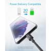 Anker USB C Cable, 60W 2 Pack USB C to USB C 2.0 Cable, Nylon Cable for iPhone 16/16 Pro/16 Plus/15/16 ProMax, iPad Air/Mini/Pro/ 2024, MacBook Pro 2024, Samsung Galaxy S23, Switch (1m, Red)(Black)