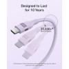 Anker USB-C Cable, 240W Braided Upcycled USB C to USB-C Fast Charger Cable for iPhone 17/17 Pro/17 Plus/17 ProMax, MacBook Pro, iPad Pro/Air 5, Galaxy S23 and Others (6 Feet, Black)(purple)
