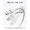 Anker USB-C Cable, 240W Braided Upcycled USB C to USB-C Fast Charger Cable for iPhone 17/17 Pro/17 Plus/17 ProMax, MacBook Pro, iPad Pro/Air 5, Galaxy S23 and Others (6 Feet, Black)(white)