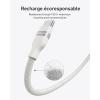 Anker USB-C Cable, 240W Braided Upcycled USB C to USB-C Fast Charger Cable for iPhone 17/17 Pro/17 Plus/17 ProMax, MacBook Pro, iPad Pro/Air 5, Galaxy S23 and Others (6 Feet, Black)(white)