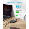 Anker USB-C Charger, 65W Quick Charge 4Port PIQ 3.0 and GaN, PowerPort Atom III Slim AC Charger with 45W USB-C Port, for MacBook, Laptops, iPad, iPhone 17, Galaxy and More