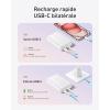 Anker Zolo Batterie Externe Haute Vitesse 20000mAh 30W, Câble USB-C Intégré, 1 Port USB-C & A, pour iPhone 16/16 Pro/16 Pro Max/16 Plus, MacBook, Galaxy, et Autres(blanc)