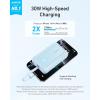 Anker Zolo External Battery, High Speed Power Bank 10000mAh 30W, Built-in USB-C Cable, 2 Ports, for iPhone 16/16 Pro/16 Pro Max/16 Plus, MacBook, Galaxy, and Others(blue)