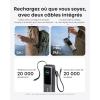 Anker Zolo External Battery for Laptops, 25000 mAh 3 Ports USB-C 100W Charger for Multiple Devices, Built-in Cable+Retractable Cable, for iPhone17/16 Pro Max, MacBook, Samsung(Black)