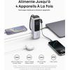Anker Zolo External Battery for Laptops, 25000 mAh 3 Ports USB-C 100W Charger for Multiple Devices, Built-in Cable+Retractable Cable, for iPhone17/16 Pro Max, MacBook, Samsung(Silver)