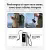 Anker Zolo External Battery for Laptops, 25000 mAh 3 Ports USB-C 100W Charger for Multiple Devices, Built-in Cable+Retractable Cable, for iPhone17/16 Pro Max, MacBook, Samsung(Silver)