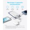 Anker Zolo Power Bank, 30W 10000mAh Portable Fast External Battery with USB-C and Lightning Cables MFi Certified, 2 Ports, Battery for iPhone Series 16/15/14, MacBook, Galaxy, and More(white)