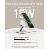 Anker iPhone 15W Induction Charger 3-in-1 Foldable Ultra Fast Qi2 Certification Induction Charging Station for iPhone 17/16 Series, AirPods, Apple Watch (USB-C Charger and Cable Included)(blanc)