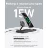 Anker iPhone 15W Induction Charger 3-in-1 Foldable Ultra Fast Qi2 Certification Induction Charging Station for iPhone 17/16 Series, AirPods, Apple Watch (USB-C Charger and Cable Included)(Noir)