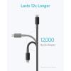 Anker iPhone Cable, 6ft, 331, Premium Nylon, USB-A to Lightning, MFi Certified Charging Cable for iPhone SE/XS/XS Max/XR/X/8 Plus/7/6 Plus, iPad, and More(Black)
