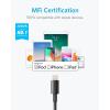 Anker iPhone Cable, 6ft, 331, Premium Nylon, USB-A to Lightning, MFi Certified Charging Cable for iPhone SE/XS/XS Max/XR/X/8 Plus/7/6 Plus, iPad, and More(Black)