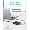 USB-C Fast Charger, 63W Anker Fast Charge Adapter, 4 Ports PIQ 3.0 and GaN, PowerPort Atom III Slim AC Charger with Dual USB-C Ports (45W Max), iPhone 16, USB-C Laptops