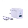 Anker 20W USB C iPhone Charger, iPad Charger, Fast Charging, Compatible with iPhone 17/17 Plus/iPhone 17 Pro Max/16/iPad and Others (1.5m USB C Cable Included)(purple)