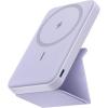 Anker 622 MagGo Wireless Magnetic External Battery 5000mAh, Power Bank Fast Charging, Foldable with USB-C for iPhone 17 Pro Max/16/15/14/13 Series(Violet)