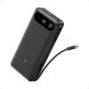 Anker External Battery 20000mAh with Built-in USB-C Cable, 87W Max Fast Charging Battery, 2 USB-C and 1A for MacBook, iPhone 16 Pro Max/15/14, Samsung, Switch, and More(Black)