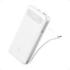 Anker External Battery 20000mAh with Built-in USB-C Cable, 87W Max Fast Charging Battery, 2 USB-C and 1A for MacBook, iPhone 16 Pro Max/15/14, Samsung, Switch, and More(white)