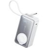 Anker Magnetic External Battery 10000mAh PD 35W with Built-in USB-C Cable, Power Bank Fast Charging, for Apple Watch, iPhone 17 Pro Max/17/15/14/13, Samsung, iPad, AirPods and Others (Black)(white)