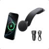 Anker Nano Wireless Car Cigarette Lighter Charger, Magnetic and 360° Adjustable, Detachable Alloy Stand, Quick Charge 15W Qi2 Certified for iPhone 17/16/15/14/13 (Adapter Included)