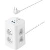 Anker Power Strip with Switch, 12-in-1 Charging Tower (13A, 2990W), 20W USB-C Fast Charging, 8 AC Outlets, 4 USB Ports, 2m Extension Cable, for Office, Home, Gaming(blanc)
